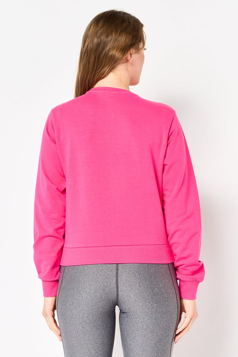 Ellesse Women Sportswear Fit Long Sleeve Outdoor Sweatshirt, Pink - Image 2