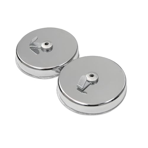 Master Magnetics Magnetic Window Décor Hooks - 2.63" Diameter, 0.750" Thick, Chrome, Pack of 2, 07254 - Image 1
