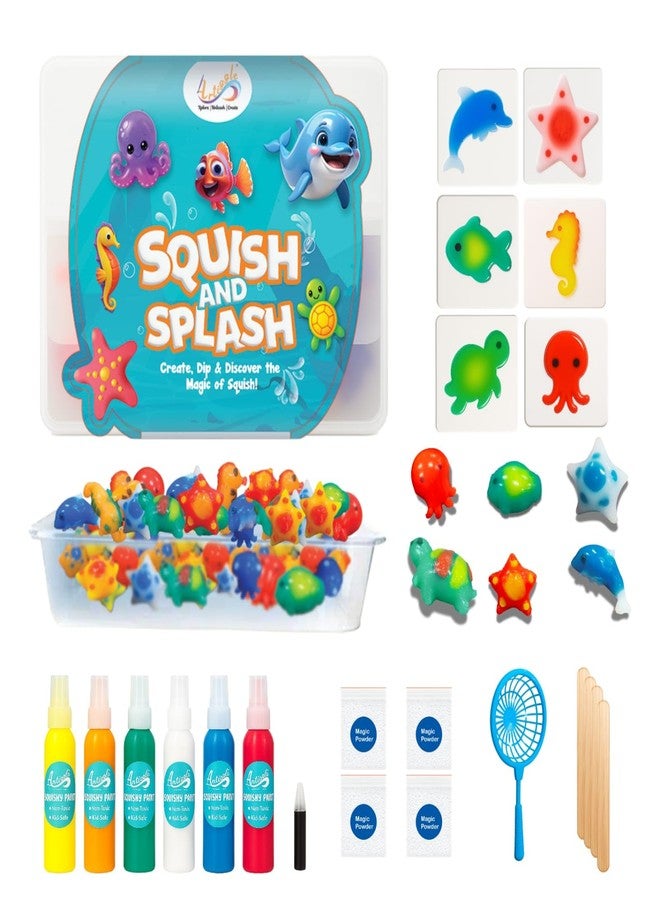 Artiggle Squish N Splash 3D Art Kit |Colour Water Grow DIY Art Kit for Kids |Non-Toxic Craft Toy |Art & Craft Toys for Boys & Girls Ages 4–13 |Great Gift, Birthday Return Gift & Creative Set
