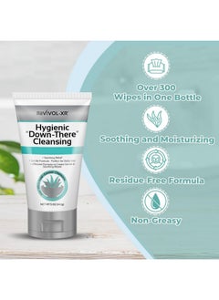 REVIVOL-XR Hygienic Cleansing Lotion, Gentle Relief + Soothing Aloe & Witch Haze For Discomfort Of Down-There Sensitive Areas, Makes 300+ Wet Wipes From Toilet 