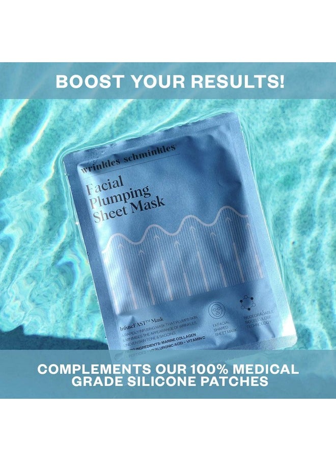 WRINKLES SCHMINKLES Hydrating Facial Collagen Plumping Sheet Mask For Glowing Skin - Ultimate Facial Hydration And Rejuvenation - (1 Count)  - Image 2