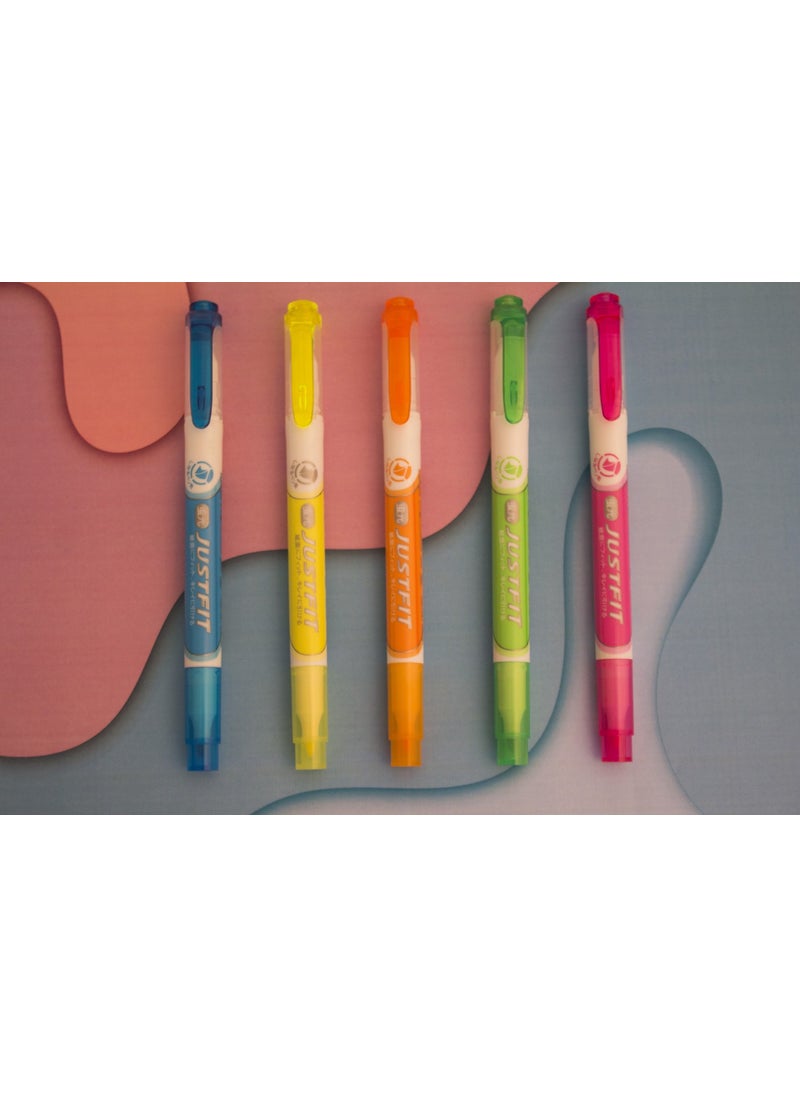 ZEBRA - Justfit Double Sided Highlighter Set of 5 - Image 1