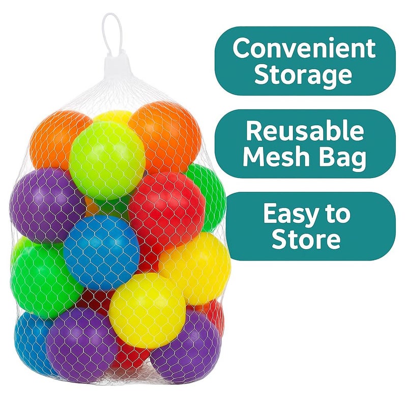 MOFARO , Pack of 15 Balls | Plastic Ball of 6 CM Size & 6 Colors – Crush-Proof Balls for Kids Pool & Ball Pool – BPA-Free | Colorful Baby Toys for Toddlers & Infants- Indoor & Outdoor Play - Image 2