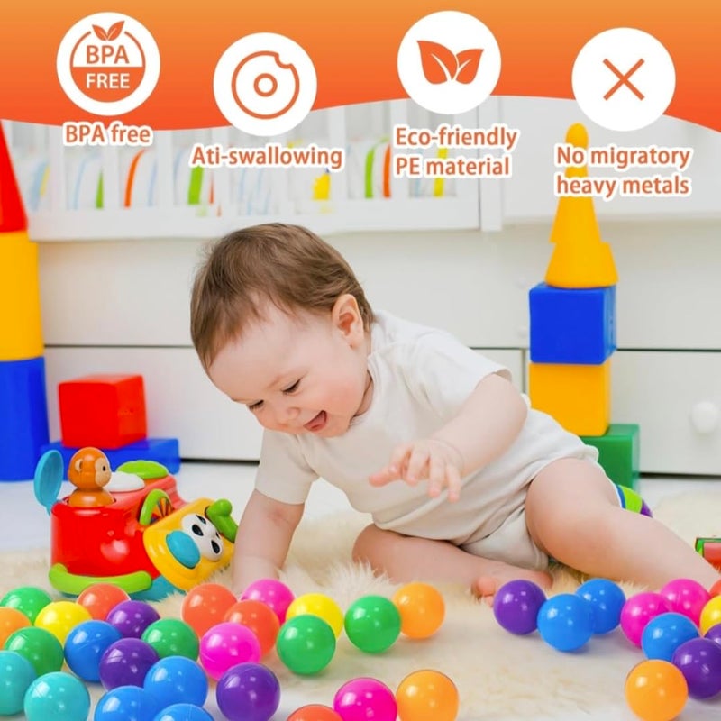 MOFARO , Pack of 15 Balls | Plastic Ball of 6 CM Size & 6 Colors – Crush-Proof Balls for Kids Pool & Ball Pool – BPA-Free | Colorful Baby Toys for Toddlers & Infants- Indoor & Outdoor Play - Image 3