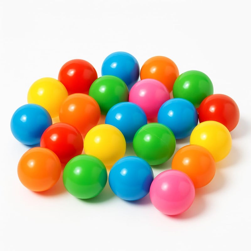 MOFARO , Pack of 15 Balls | Plastic Ball of 6 CM Size & 6 Colors – Crush-Proof Balls for Kids Pool & Ball Pool – BPA-Free | Colorful Baby Toys for Toddlers & Infants- Indoor & Outdoor Play - Image 1