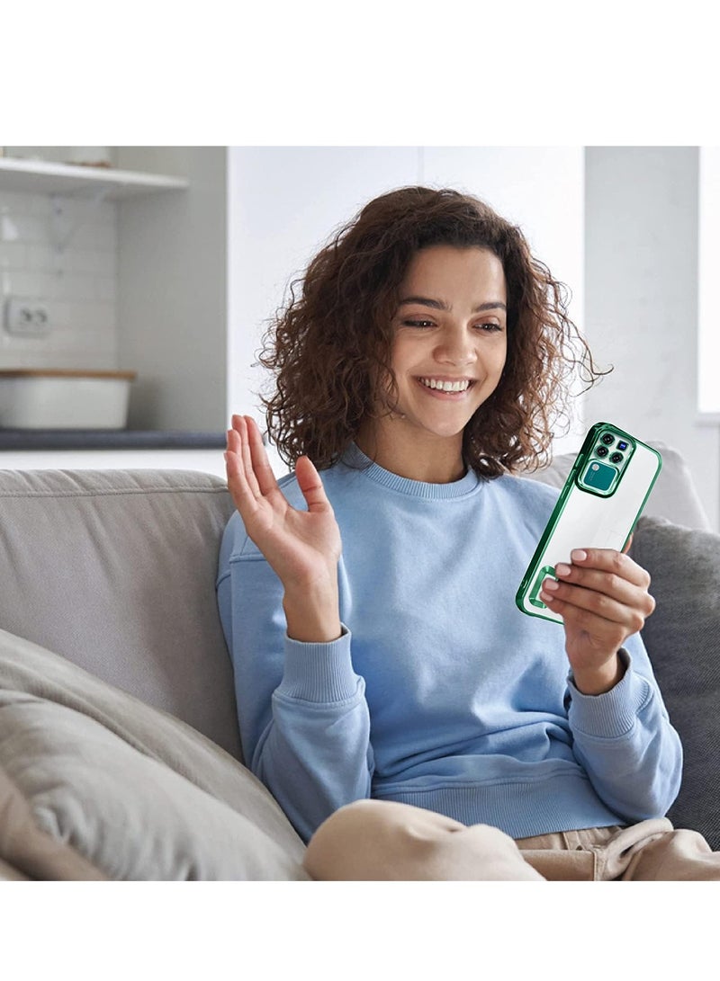 دبليو تيك حافظة لهاتف فيفو V30 / V30 Pro 5G 2024 باللون الأخضر الداكن من مادة TPU الفاخرة ذات الشفاه المرتفعة - Image 3