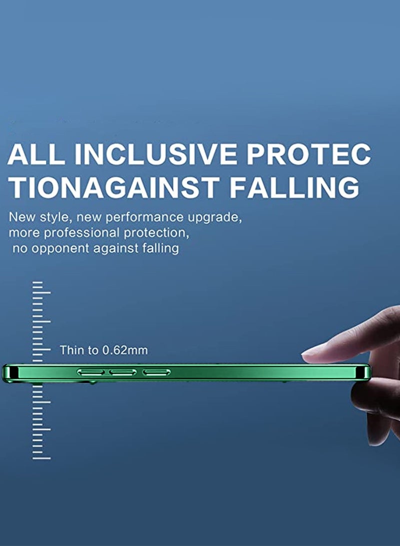 دبليو تيك حافظة لهاتف فيفو V30 / V30 Pro 5G 2024 باللون الأخضر الداكن من مادة TPU الفاخرة ذات الشفاه المرتفعة - Image 4