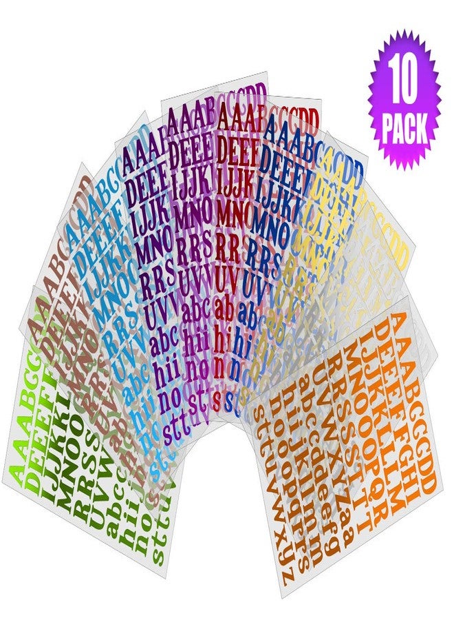 iKammo 10 Sheets 880pcs Alphabet Letter Stickers PU Material Self-Adhesive Planner & Photo Stickers for DIY Arts and Crafts, Bullet Journals, Scrapbooks, Calendars - Image 2