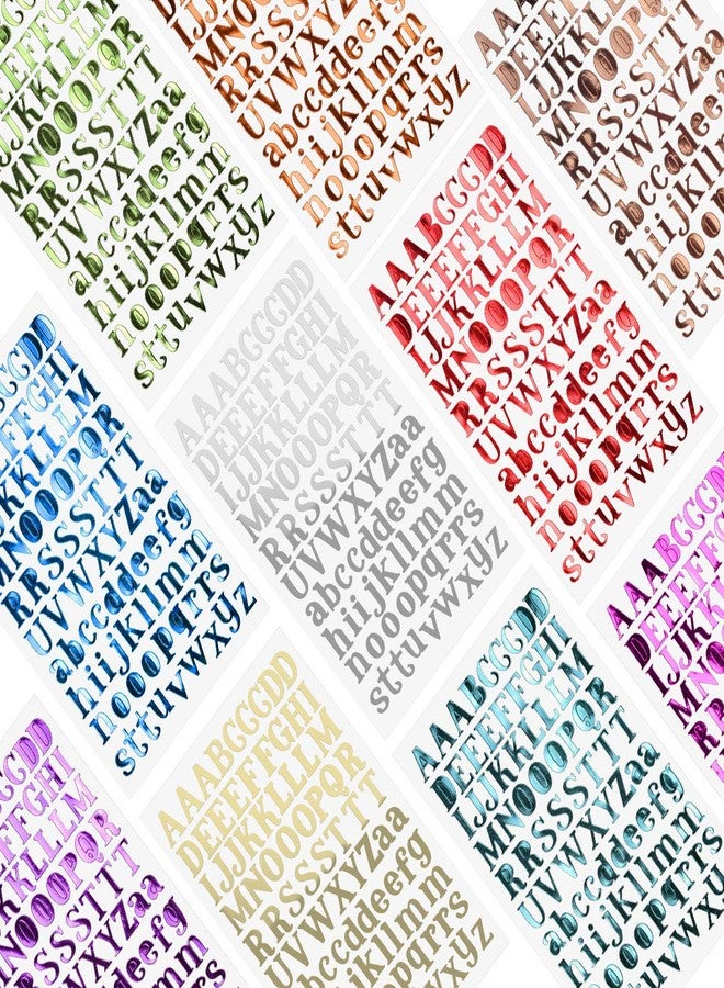 iKammo 10 Sheets 880pcs Alphabet Letter Stickers PU Material Self-Adhesive Planner & Photo Stickers for DIY Arts and Crafts, Bullet Journals, Scrapbooks, Calendars - Image 3
