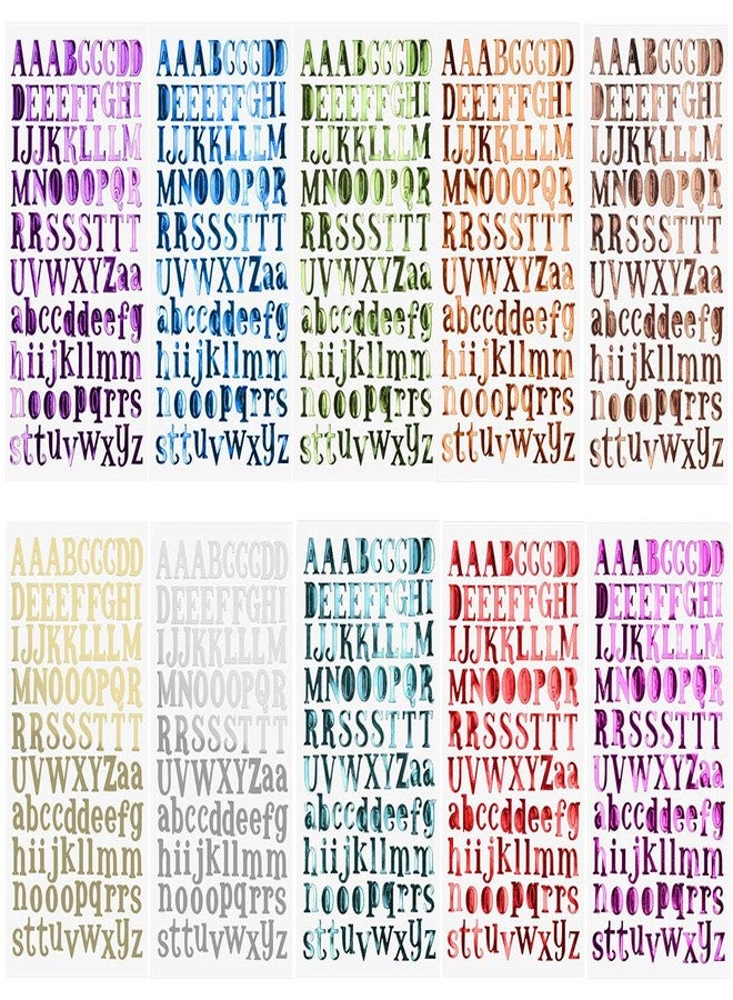 iKammo 10 Sheets 880pcs Alphabet Letter Stickers PU Material Self-Adhesive Planner & Photo Stickers for DIY Arts and Crafts, Bullet Journals, Scrapbooks, Calendars - Image 1