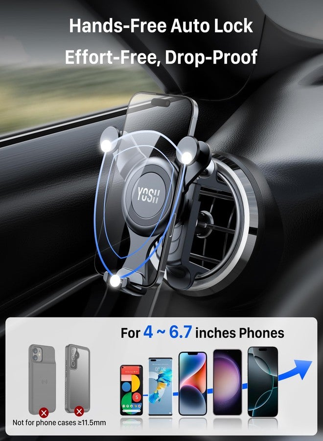 YOSH Car Phone Holder Upgraded for Mercedes Benz A/C Class C300/200/260 A180/200, GLA/GLB/GLC, Spring Clip for Round/Circular Vent Cradle for iPhone Samsung, for Mercedes Benz Accessories - Image 4
