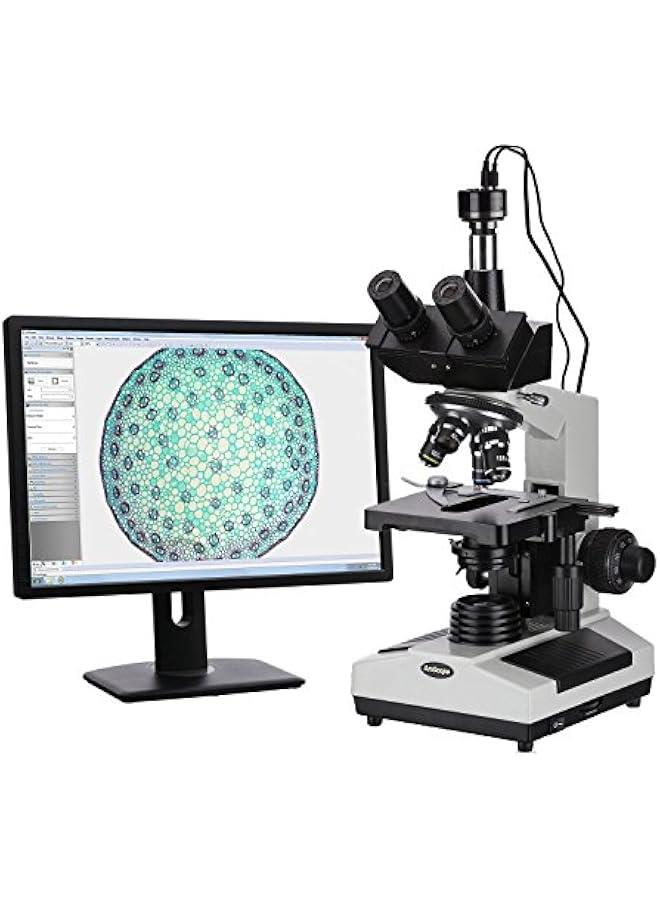Arabest Veterinary Clinic Microscope with 40X-1000X Magnification and HD Camera for Recording - Image 1