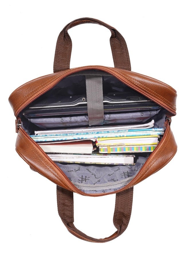 Hard Craft Vegan Leather Office Laptop Messenger and Shoulder Side Sling Hand Bag For Men Corporate Executive Briefcase Bag For Man Supports Laptop Upto 15.6 inches - Image 5