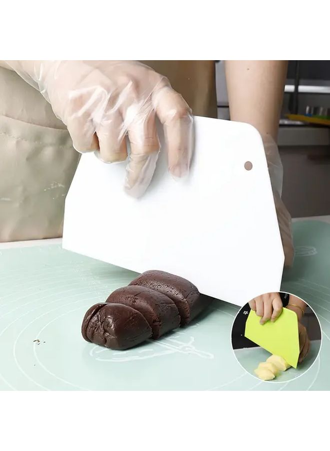 1pc Heavy Duty Plastic White Pastry Scraper Cutter Board Non Stick Baking Tray Pastery Tool For Pie Cake Cookie Dough Easy Clean Kitchen Counter Decoration For Home Bakers Professional Kitchens Smooth Edge Design - Image 1