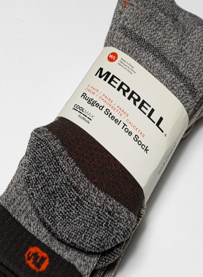 ميريل جوارب ميريل للجنسين - عبوة من زوجين - جوارب واقية من الرطوبة ومنع ظهور البثور - جوارب أمان عالية الأداء - لون بني متنوع - مقاس متوسط إلى كبير (أمريكي) - Image 4