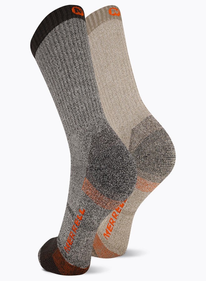 ميريل جوارب ميريل للجنسين - عبوة من زوجين - جوارب واقية من الرطوبة ومنع ظهور البثور - جوارب أمان عالية الأداء - لون بني متنوع - مقاس متوسط إلى كبير (أمريكي) - Image 2