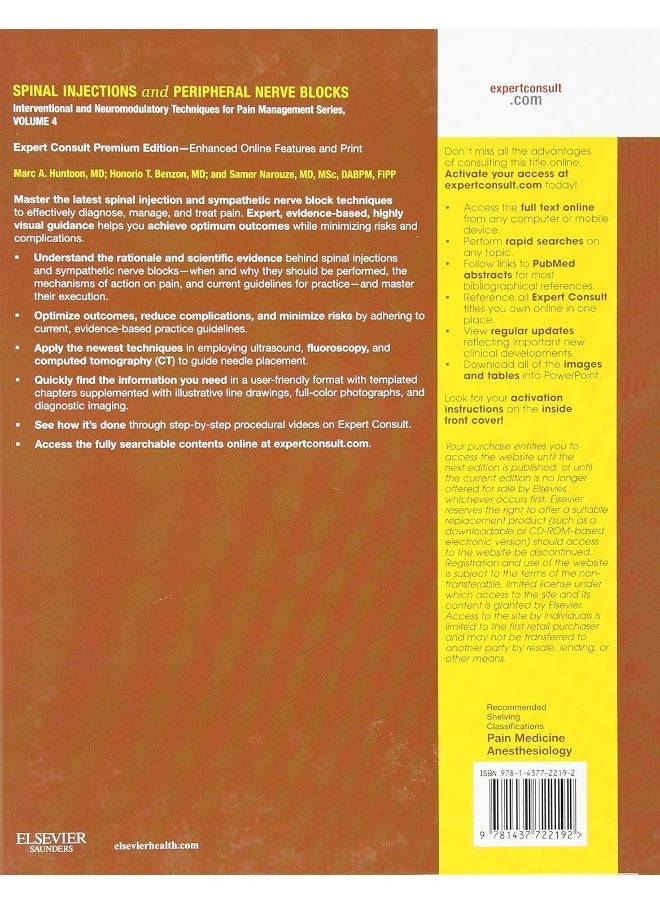 null - Spinal Injections & Peripheral Nerve Blocks: Volume 4: A Volume in the Interventional and Neuromodulatory Techniques for Pain Management Series; ... Techniques in Pain Management) - Image 1