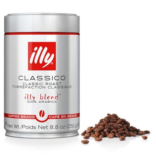 Illy Classico Whole Bean Coffee Medium Roast Classic Roast With Notes Of Caramel Orange Blossom And Jasmine 100 Arabica Coffee No Preservatives 88 Ounce Can Pack Of 1 - Image 1