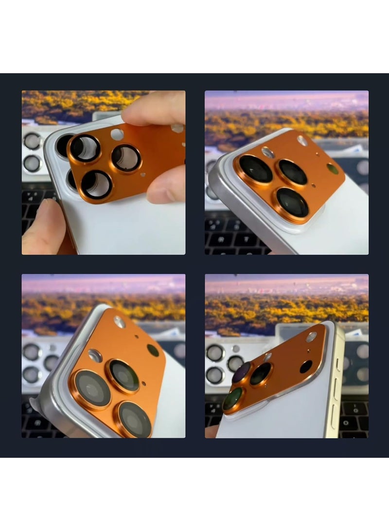 Muzz حامي عدسة الكاميرا ومحول متوافق مع آيفون 14 برو ماكس، آيفون 15 برو ماكس، آيفون 16 برو ماكس يتحول إلى آيفون 17 برو ماكس (برتقالي، آيفون 14-15-16 برو ماكس إلى 17 برو ماكس) - Image 3