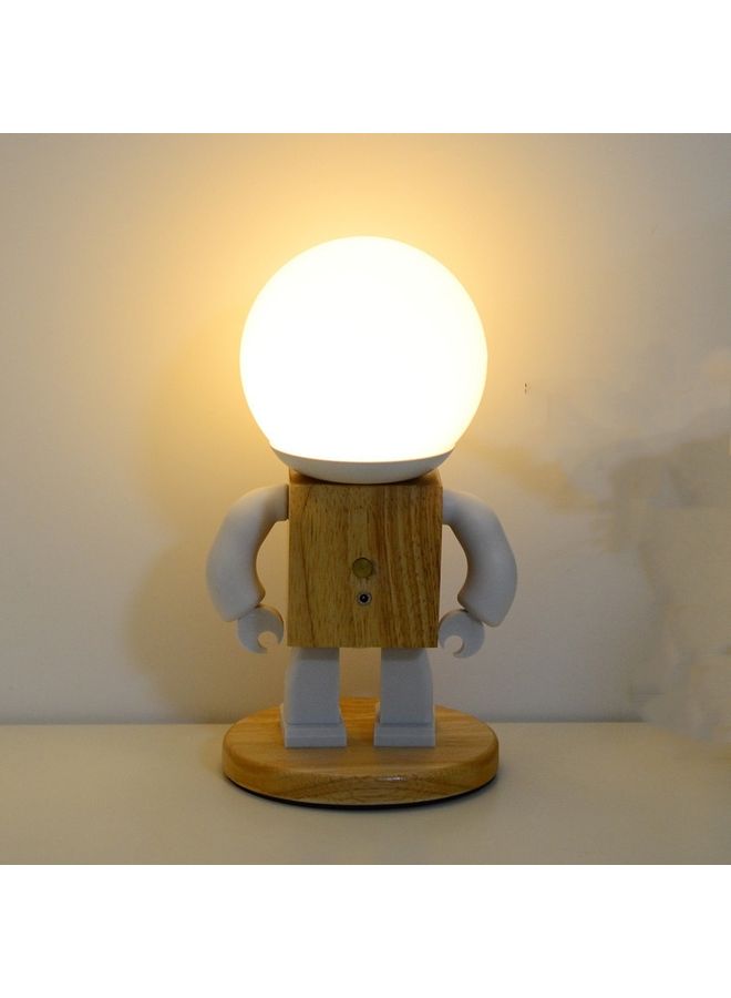 NIBEMINENT Robot Shaped Table Lamp Beige/White - Image 2