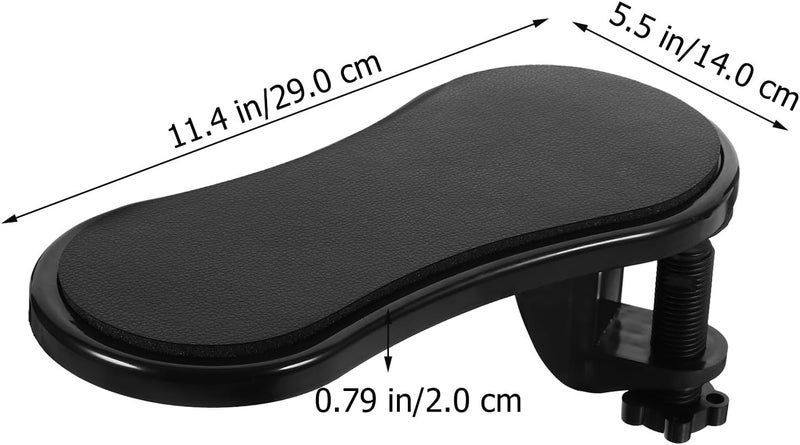 Ergonomic Mouse Wrist Rest and Elbow Support Pad with Rotatable Pu Leather and Sponge Surface, Non-Slip Desk Arm Elbow Rest for Office Computer and Keyboard Use - Image 2