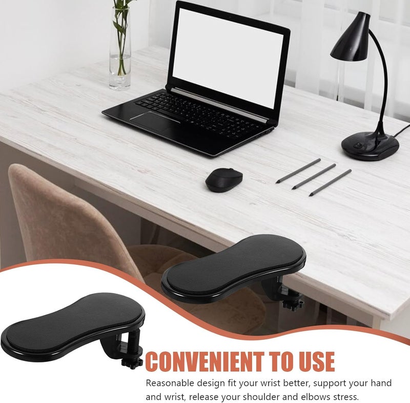 Ergonomic Mouse Wrist Rest and Elbow Support Pad with Rotatable Pu Leather and Sponge Surface, Non-Slip Desk Arm Elbow Rest for Office Computer and Keyboard Use - Image 3