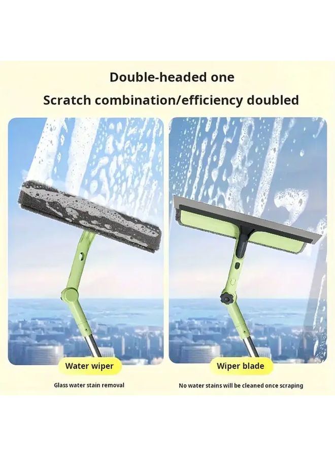 1 مجموعة 2 في 1 فرشاة تنظيف مزدوجة الجوانب مقبض تلسكوبي مسدس مائي يدوي - Image 2