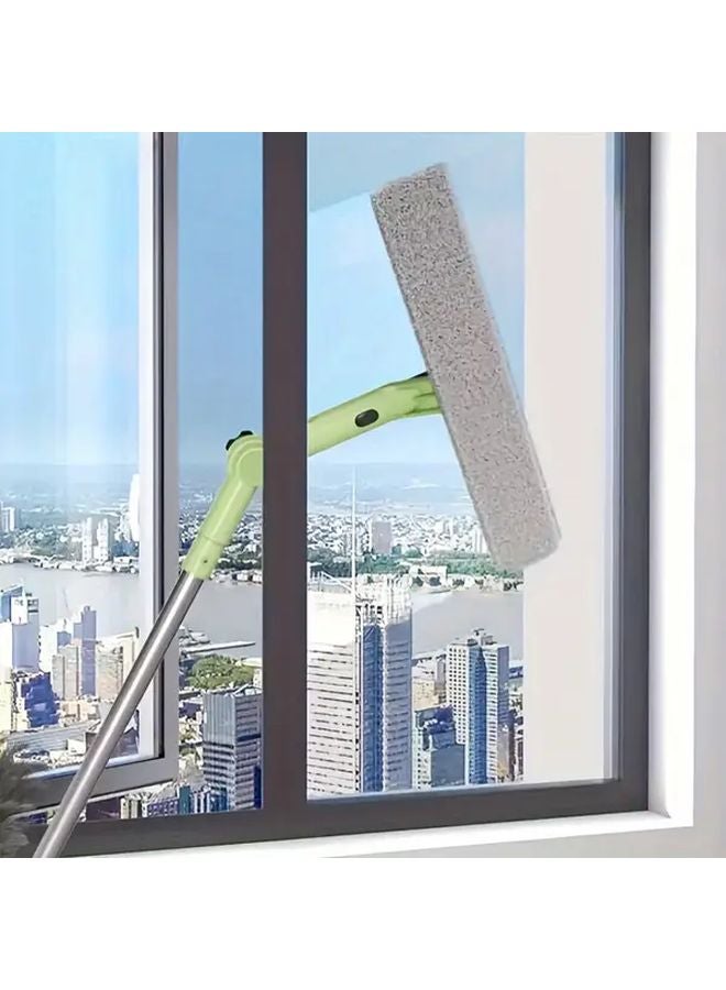 1 مجموعة 2 في 1 فرشاة تنظيف مزدوجة الجوانب مقبض تلسكوبي مسدس مائي يدوي - Image 1