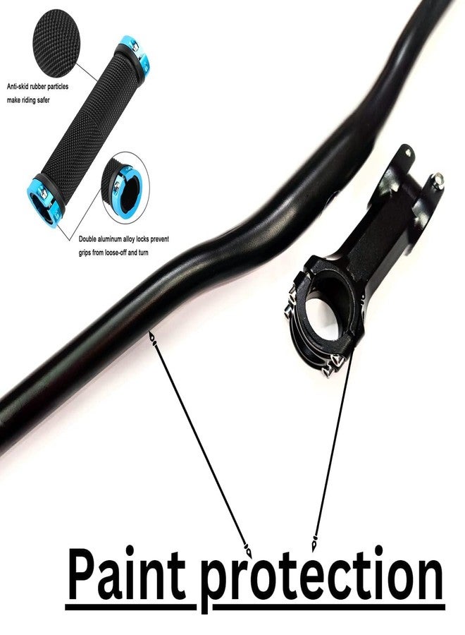 FCCRACING 640mm MTB Long Handlebar and 80mm Stem With 1 Pair of Bicycle Handle Grip combo for Cycle, Mountainbike, BMX, Roadbike, Bicycle - Image 3