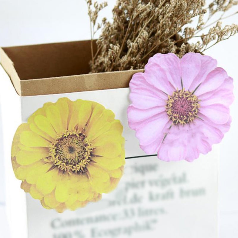 12Pcs Notes 3D Flower Notepads Memo Pads Self-adhesive Note Pads (Mixed Style) - Image 1