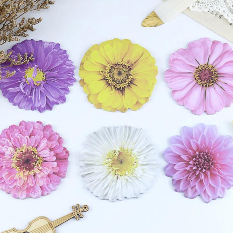 12Pcs Notes 3D Flower Notepads Memo Pads Self-adhesive Note Pads (Mixed Style) - Image 2