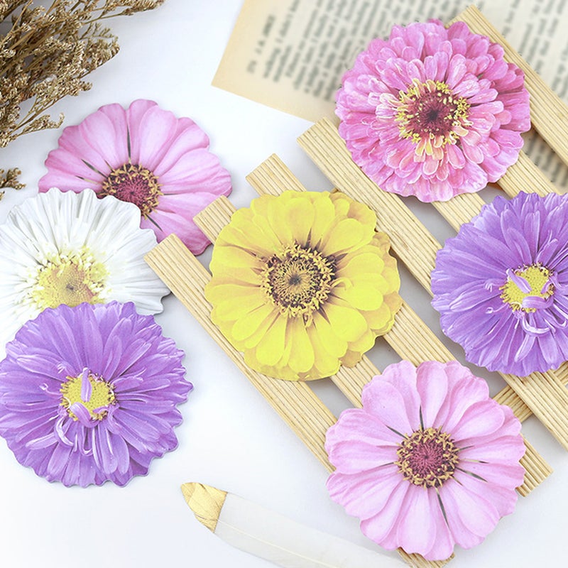 12Pcs Notes 3D Flower Notepads Memo Pads Self-adhesive Note Pads (Mixed Style) - Image 5