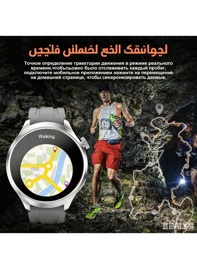 ساعة ذكية رجالية 2026 بشاشة AMOLED بحجم 1.85 بوصة، مزودة بمكالمات بلوتوث، تتبع GPS، ومقاومة للماء بمعيار IP67 - Image 4