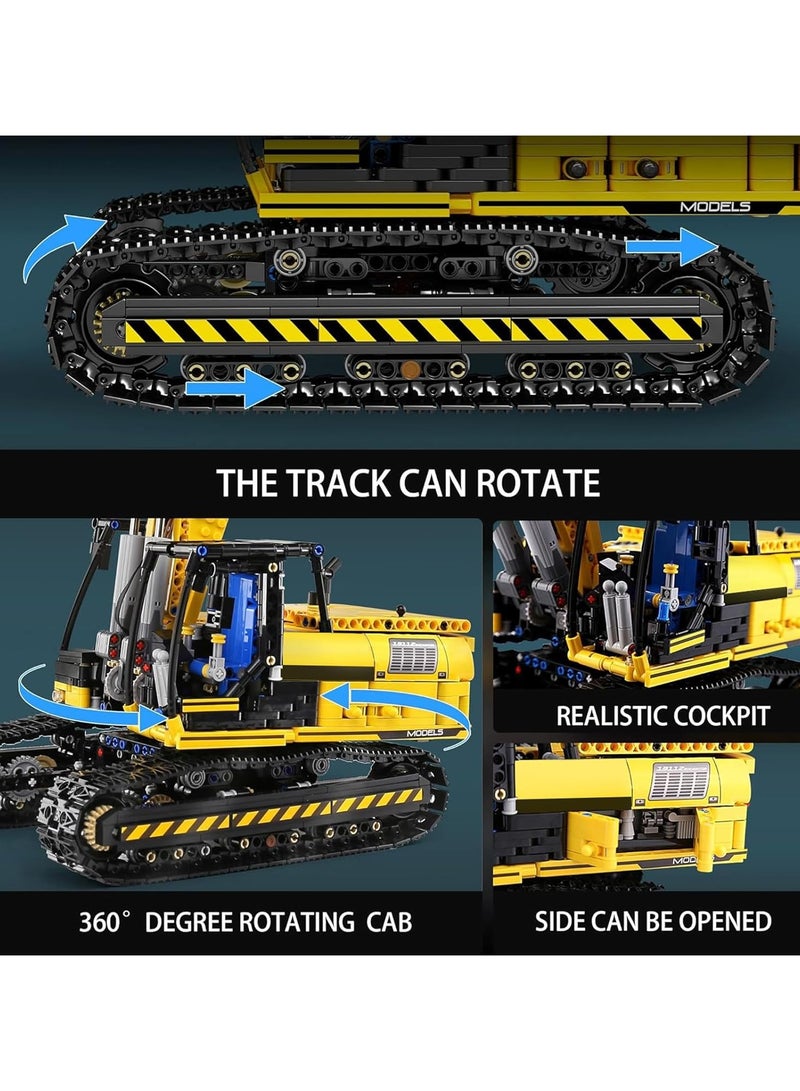 mould king RC Excavator Building machine , Construction vehicle building Kit model, building blocks sets, APP Remote control truck construction vehicle model with motor, engineering toys, Mechanical Engineering Construction Group，Children's toys,boy/girl gift (2169 pieces) 13112  - Image 4