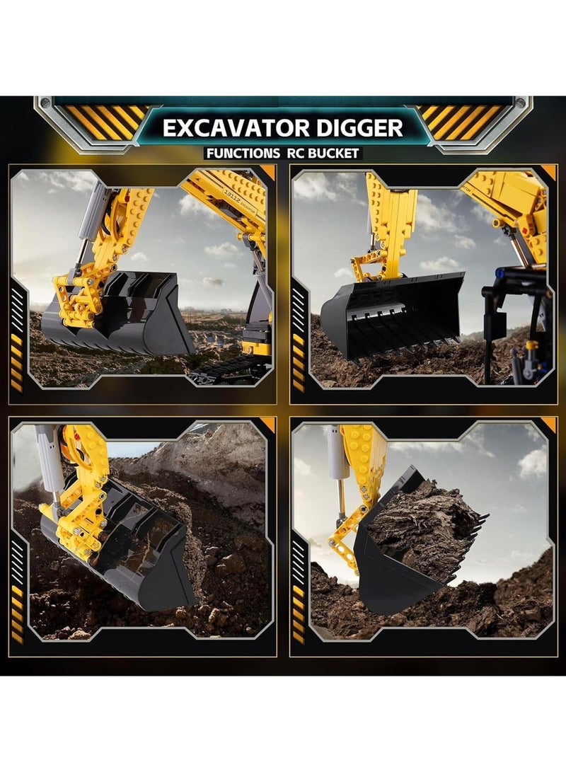 mould king RC Excavator Building machine , Construction vehicle building Kit model, building blocks sets, APP Remote control truck construction vehicle model with motor, engineering toys, Mechanical Engineering Construction Group，Children's toys,boy/girl gift (2169 pieces) 13112  - Image 5