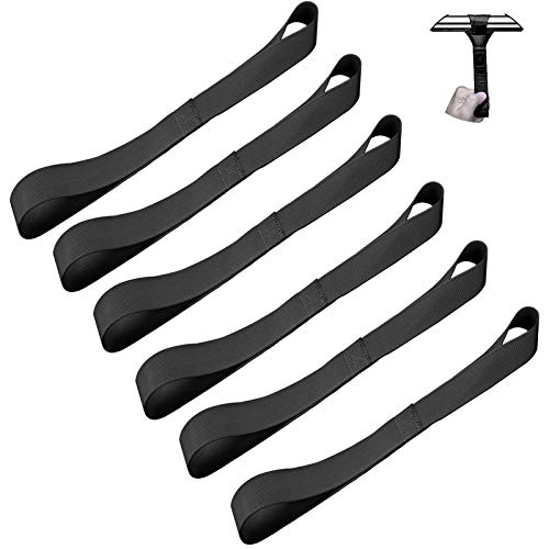 Gutezeiten Soft Loop Tie Down Straps - Loops for Securing ATV, UTV, Motorcycles, Scooters, Dirt Bikes, Lawn & Garden Equipment Black Soft Loops 12 inch (6pcs) - Image 1
