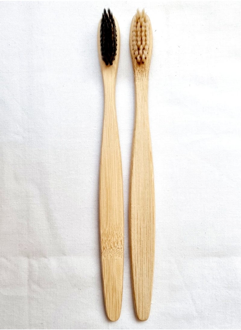 PIYAS PLANET - Piyas Planet Eco Friendly Bamboo Toothbrush (Pack of 2) - Image 1