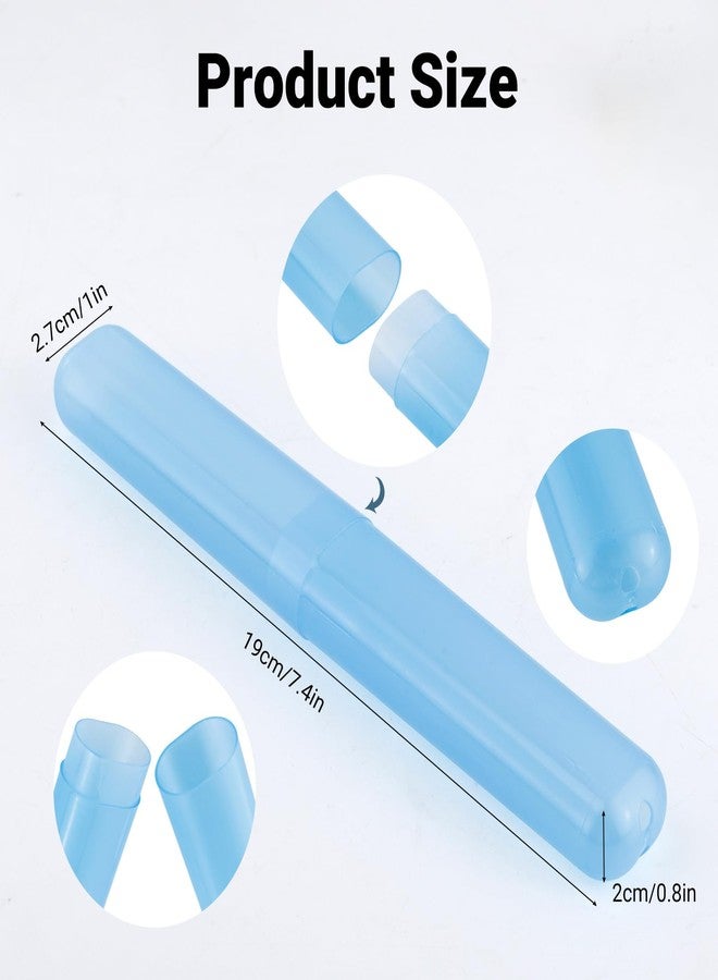 Bgtecho 24 Pcs Travel Toothbrush Case, Plastic Portable Toothbrush Storage Cases, Dust-Proof Toothbrushes Container, Breathable Toothbrush Holder for Travel Camping Home School Business, 6 Colors - Image 2