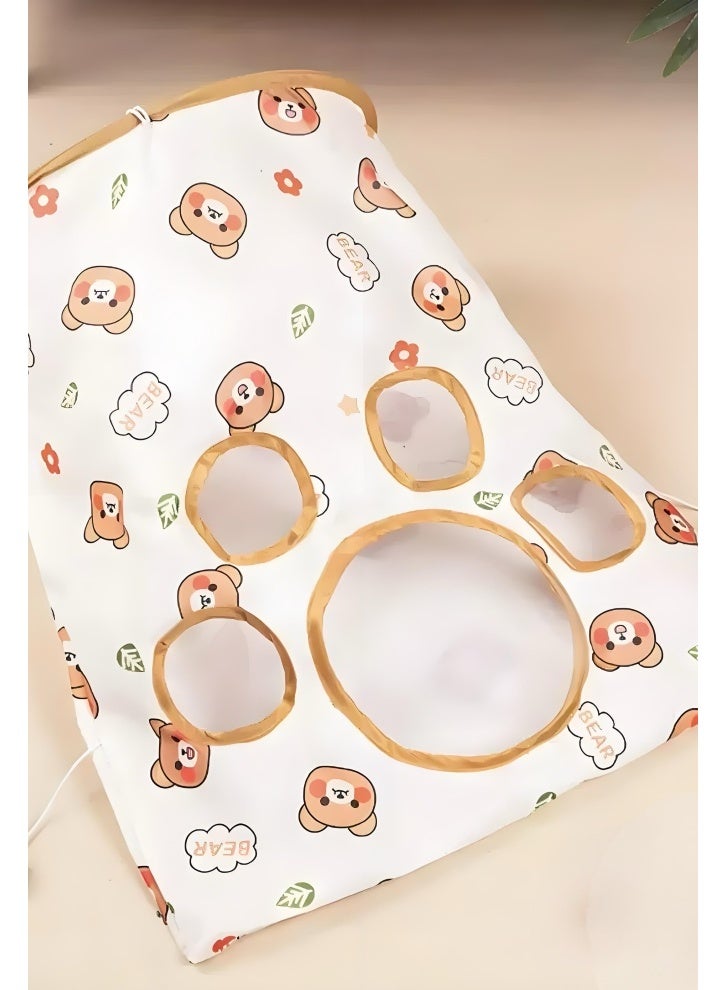 نفق الحيوانات الأليفة القابل للطي، حقيبة نفق للقطط، لعب تفاعلية للقطط مقاومة للعض مع 1 فأرة صغيرة وكرة لعبة، حقيبة تدريب للقطط المنزلية للترفيه عن القطط وتخفيف الملل. - Image 2