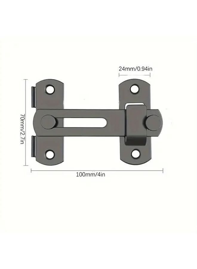 Black Film Stainless Steel Barn Door Lock Durable Rust Resistant For Home Security - Image 3