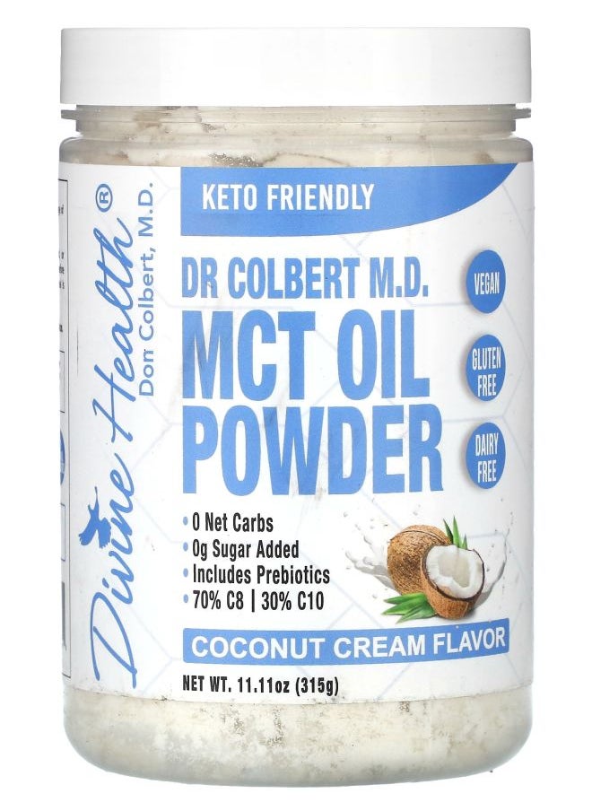 Divine Health - Dr Colbert M.D. MCT Oil Powder Coconut Cream 11.11 oz (315 g) - Image 1