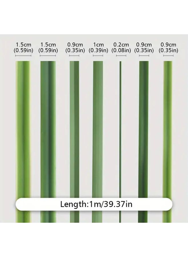 5Pcs Realistic Artificial Grass Stems Flexible Green Plants For Home Office Decor Color B - Image 4