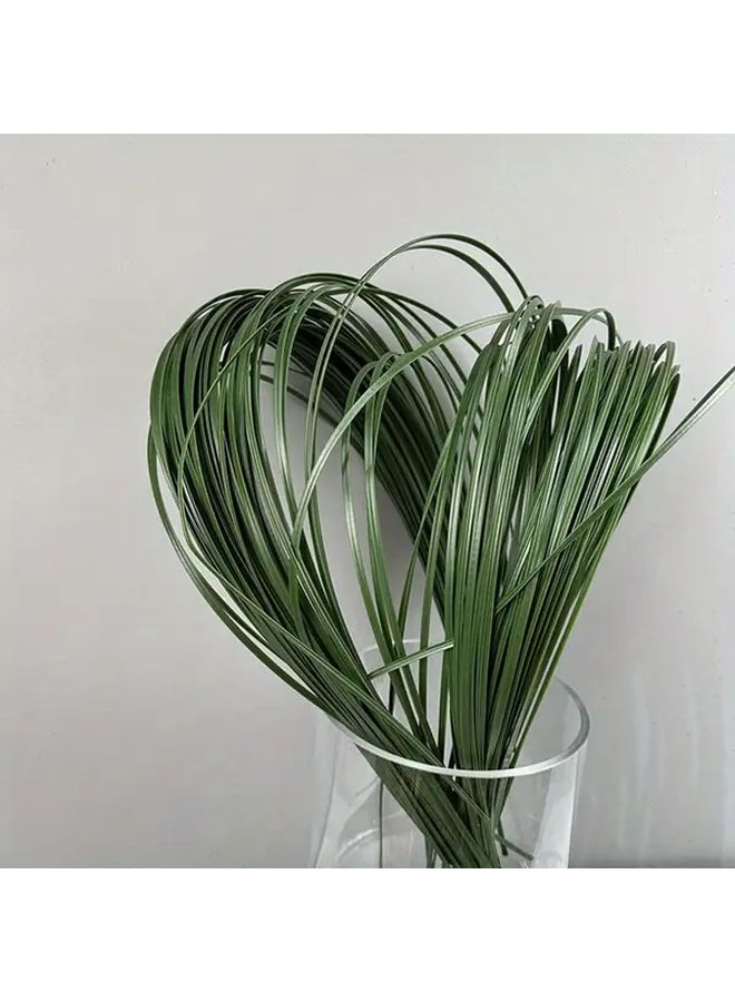 5Pcs Realistic Artificial Grass Stems Flexible Green Plants For Home Office Decor Color B - Image 5