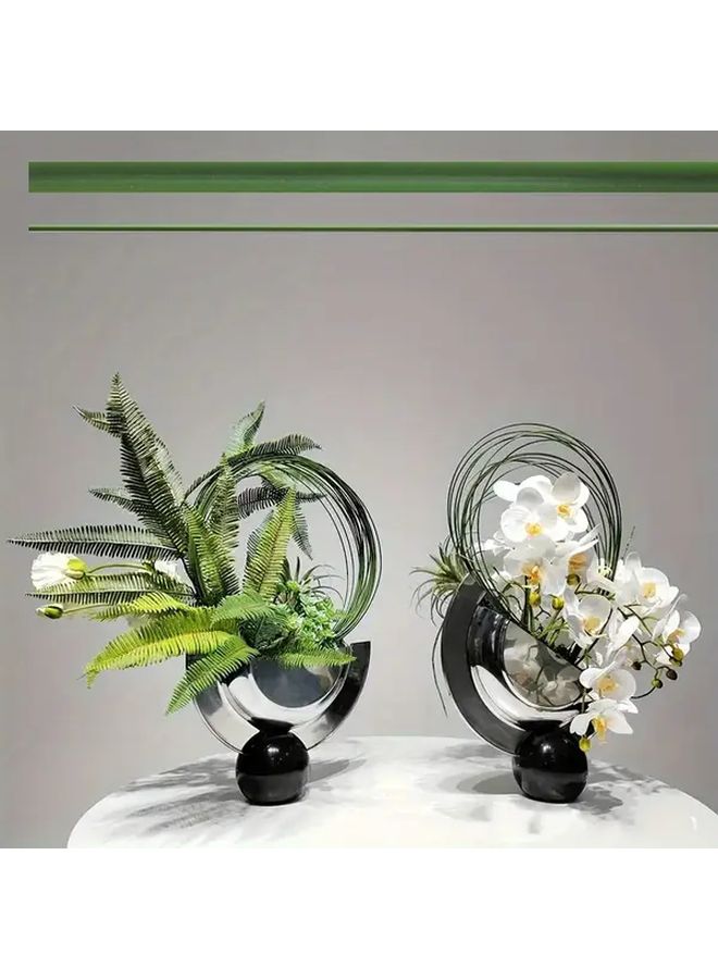 5Pcs Realistic Artificial Grass Stems Flexible Green Plants For Home Office Decor Color B - Image 3