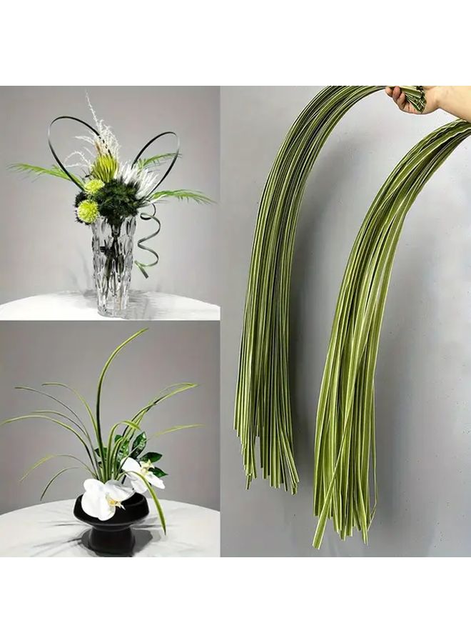 5Pcs Realistic Artificial Grass Stems Flexible Green Plants For Home Office Decor Color B - Image 1