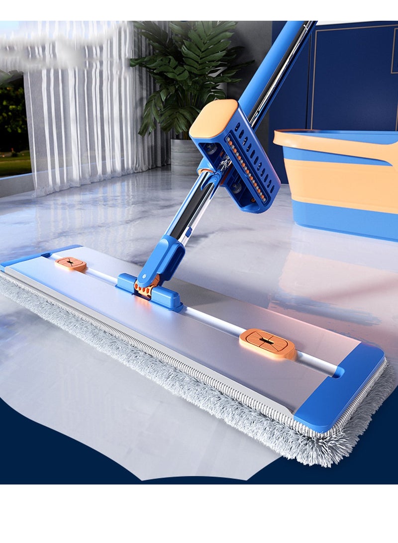 CityRiya-Long Clean Mop and Bucket Set 360° Floor Spinning Flat Mop Floor Mop & Bucket Set Microfiber Spray Mop with 6 Microfiber Pads for Floor Cleaning Spin Mop Floor Mop Bucket Cleaning System for Home Kitchen - Image 1