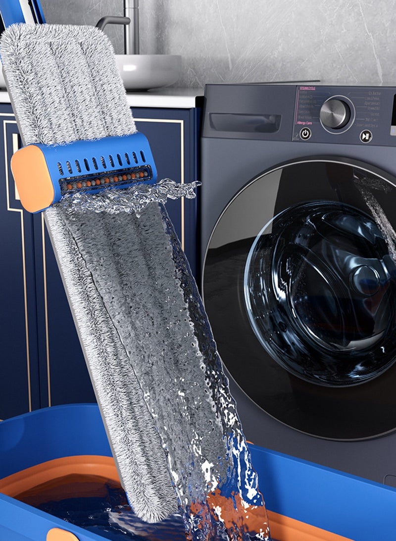 CityRiya-Long Clean Mop and Bucket Set 360° Floor Spinning Flat Mop Floor Mop & Bucket Set Microfiber Spray Mop with 6 Microfiber Pads for Floor Cleaning Spin Mop Floor Mop Bucket Cleaning System for Home Kitchen - Image 2