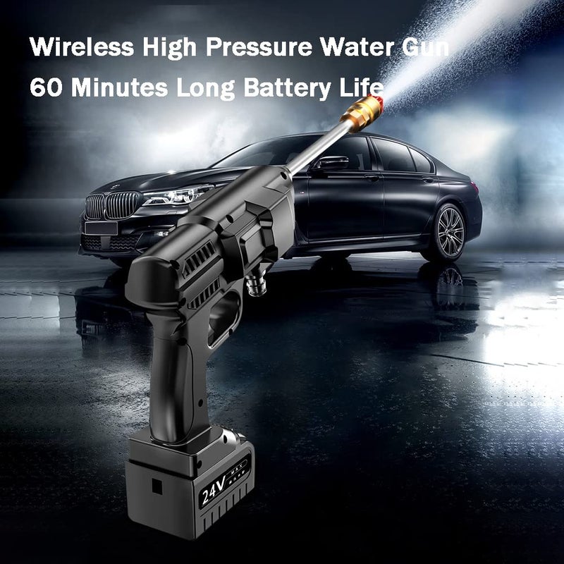 AIMEE-JL Electric Pressure Washer Cordless Power Washer Handheld Car Wash Portable Hight Pressure Cleaning Machine Kit for Car Garden Courtyard Pool - Image 3