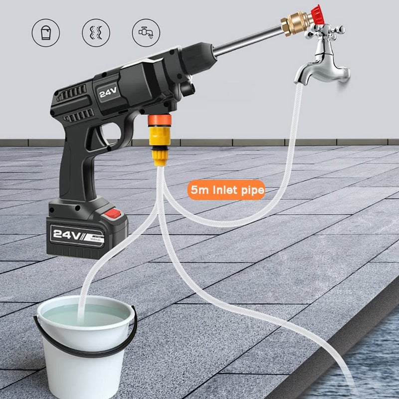 AIMEE-JL Electric Pressure Washer Cordless Power Washer Handheld Car Wash Portable Hight Pressure Cleaning Machine Kit for Car Garden Courtyard Pool - Image 5