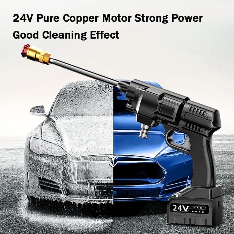AIMEE-JL Electric Pressure Washer Cordless Power Washer Handheld Car Wash Portable Hight Pressure Cleaning Machine Kit for Car Garden Courtyard Pool - Image 4